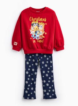 Christmas Bluey Sweatshirt & Leggings Set