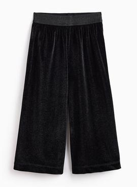 Velour Wide Leg Trousers