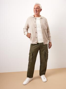 UNION WORKS Khaki Cargo Trousers