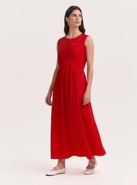 FINERY Libertie Dress Red
