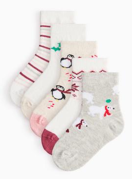 Christmas Characters Ankle Socks 5 Pack