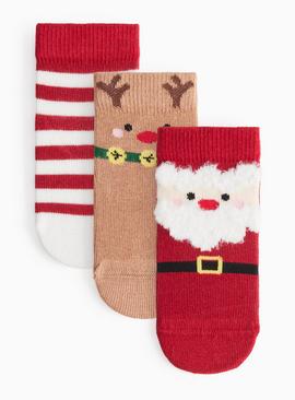 Unisex Santa Christmas Socks 3 Pack