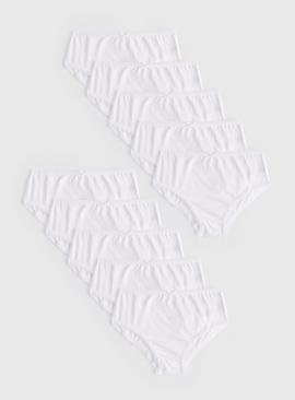 White Full Briefs 10 Pack