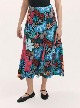 FINERY Jessie Skirt Blue Floral