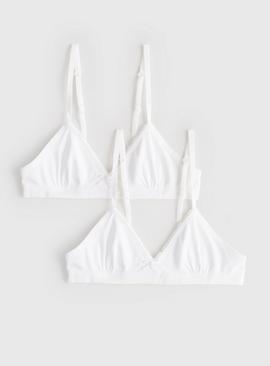White First Bra 2 Pack Size 28AA Bra