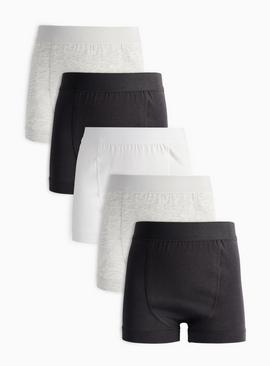 Black, Grey & White Trunks 5 Pack