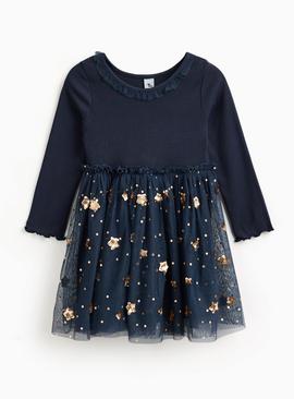 Sequin Star Mesh Tutu Party Dress