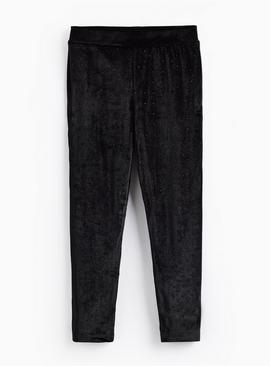Velour Studded Leggings