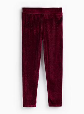 Velour Studded Leggings