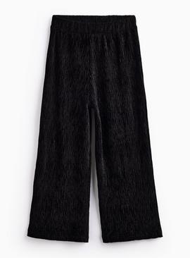 Plisse Wide Leg Trousers