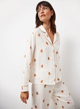 Christmas Gingerbread Double Cloth Traditional Pyjamas