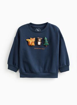 Navy Adventure 3D Woodland Pals Sweatshirt
