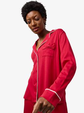 Red Modal Blend Traditional Pyjamas