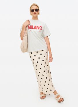 Grey Milano Graphic Oversized T-Shirt