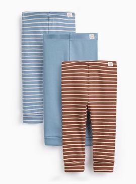 Striped Ribbed Leggings 3 Pack