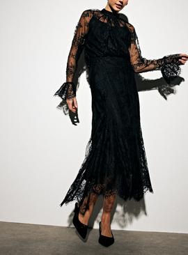 Black Lace Co-ord Midaxi Full Skirt