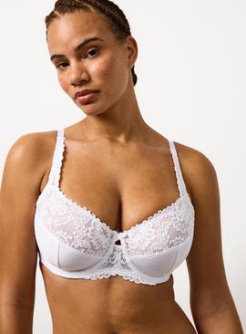 DD+ Black Underwired Lace Detail Full Cup Bra