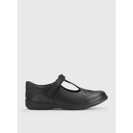 START-RITE Novel Black Leather School Shoes