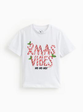 Xmas Vibes Slogan Graphic T-Shirt