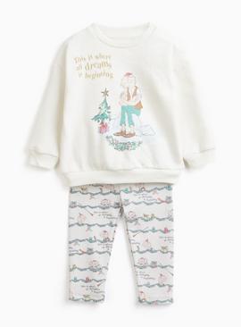 Cream BFG Sweatshirt & Leggings Set