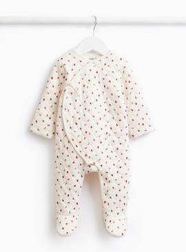 White Ladybird Print 2.5 Tog Quilted Sleepsuit 18-24 months