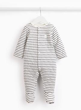 Stripe Print 2.5 Tog Quilted Sleepsuit