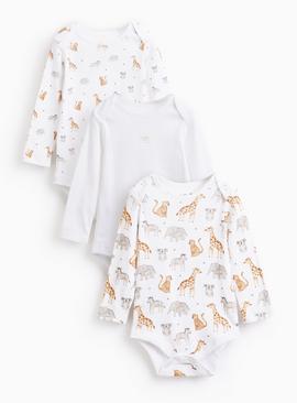 Safari Print Bodysuit 4 Pack
