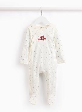 Cream Valentines I Love My Dad Sleepsuit