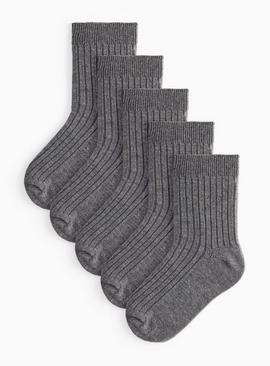 Ribbed Ankle Socks 5 Pack
