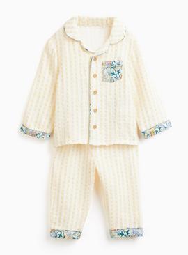 Tu x Morris & Co. Yellow Woven Pyjama Set 12-18 months