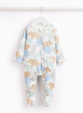 Dino Print Fleece Lined Sleepsuit