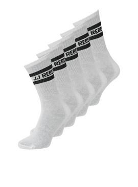 JJ REBEL Rebel Logo Tennis Socks 5 Pack One Size