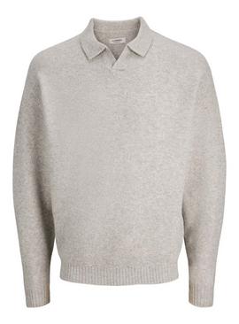 JJ REBEL Sonar Split Neck Knit Jumper With Wool