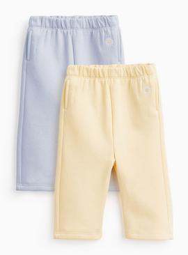 Yellow & Blue Wide Leg Joggers 2 Pack