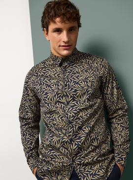 Tu x Morris & Co. Willow Print Poplin Long Sleeve Shirt