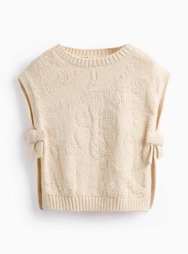 Tu x Morris & Co. Mini Me Marigold Cream Knitted Tabard