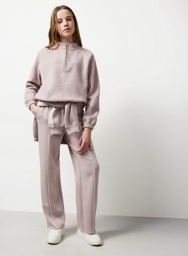 ELLE Pink Borg Half-Zip Fleece