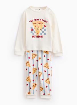 Valentine's Pizza Printed Pyjama Set 18-24 months