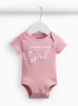 Pink Coming Soon Girl Bodysuit Newborn