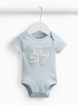 Blue Coming Soon Boy Bodysuit Newborn