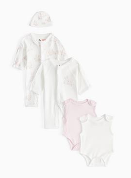Pink Premature Baby Rabbit Printed 5-Piece Starter Set