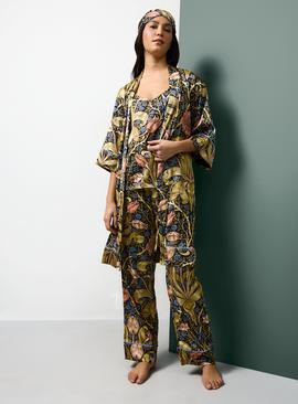Tu x Morris & Co. Spring Thicket Print Satin 3-Piece Pyjama Set