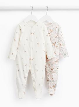 Classic Bambi Print Sleepsuit 2 Pack