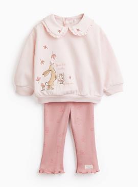 Pink Guess How Much I Love You Sweat & Leggings Set 6-9 months