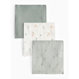 Guess How Much I Love You Printed Muslin Cloths 3 Pack One Size