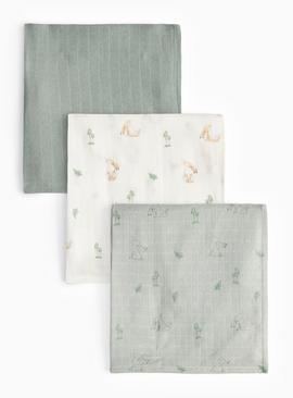 Guess How Much I Love You Printed Muslin Cloths 3 Pack One Size