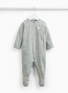 Khaki Guess How Much I Love You Print Sleepsuit