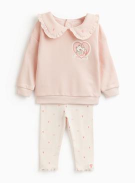 Pink Aristocats Collared Sweatshirt & Leggings Set