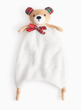 Christmas Bear Plush Fleece Comforter  One Size