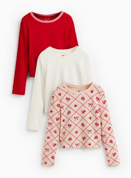 The Long Sleeve Slim Fit Tops 3 Pack